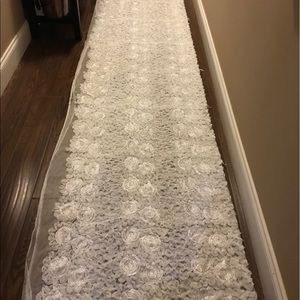 Ivory and Silver Lace Fabric
